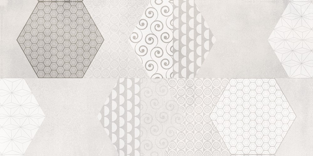 Glazed Porcelain Tiles Concrete Look Corte Bianco Decor