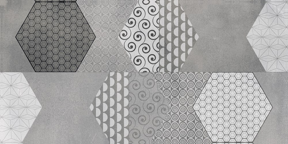 Glazed Porcelain Tiles Concrete Look Corte Grey Decor