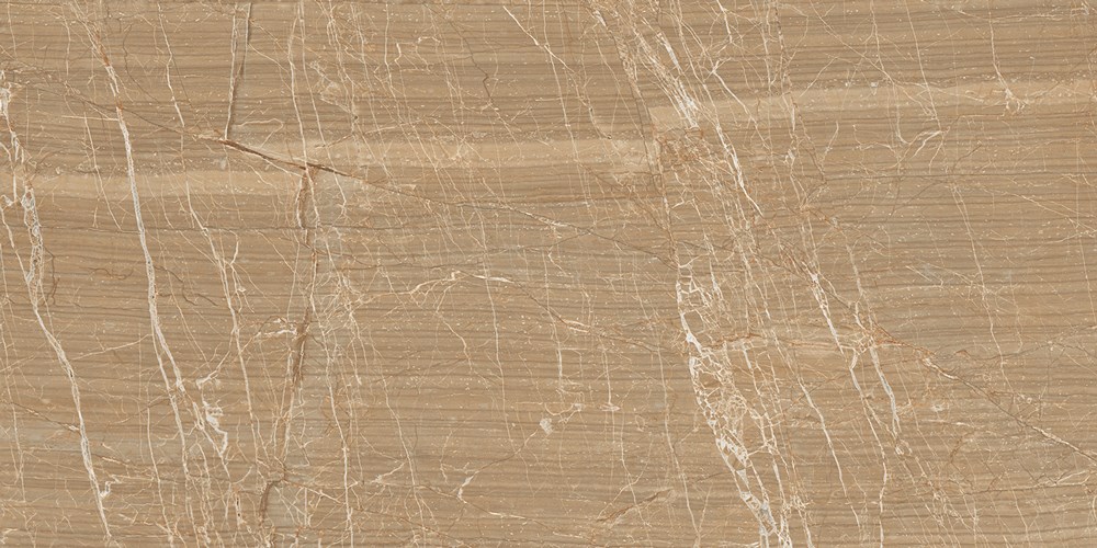 Glazed Porcelain Tiles Marble Look Cluster Brown