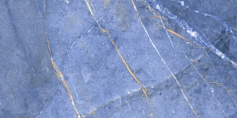 Glazed Porcelain Tiles Marble Look Helmer Blue