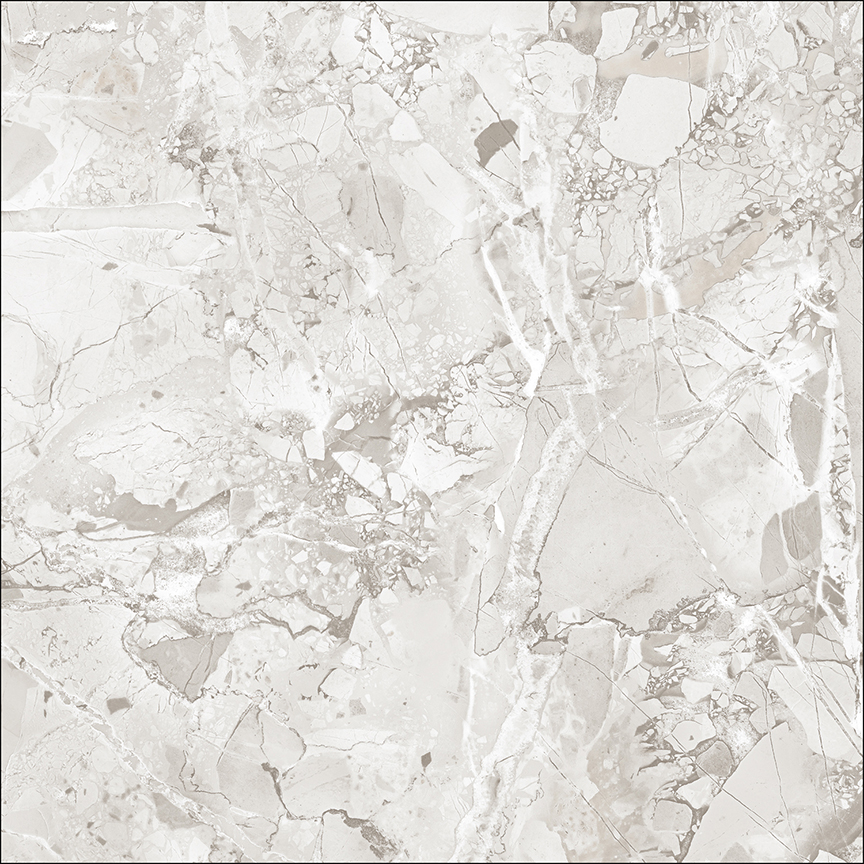 Glazed Porcelain Tiles Marble Look Sparkle Grey