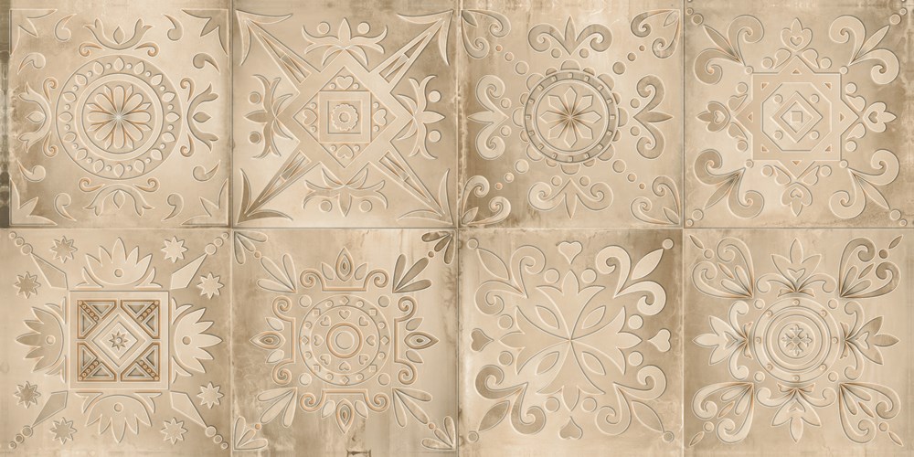 Glazed Porcelain Tiles Stone Look Sapphire Beige Decor