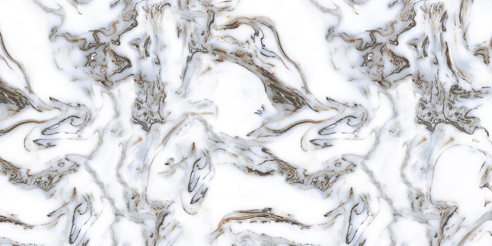 Glazed Porcelain Tiles Marble Look Grand Classic Blue