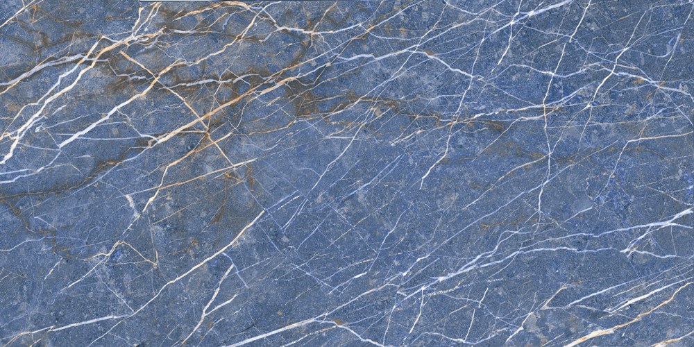 Glazed Porcelain Tiles Marble Look Lamboza Blue