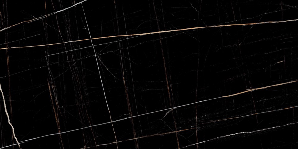 Glazed Porcelain Tiles Marble Look Laurent Black