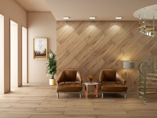 Glazed Porcelain Tiles Wood Look Marina Brown