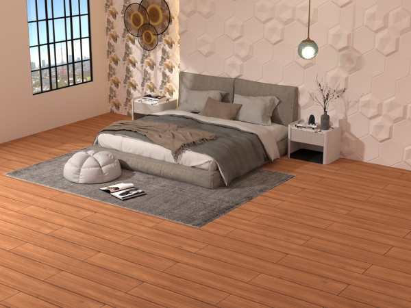 Glazed Porcelain Tiles Wood Look Timber Wood Brown