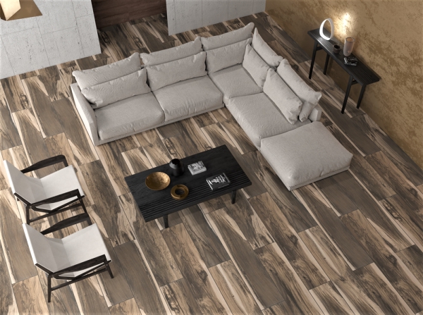 Glazed Porcelain Tiles Wood Look Cherrywood Brown