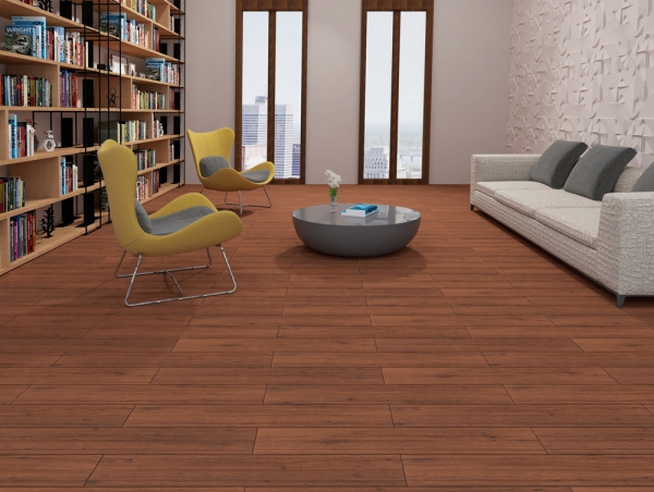 Glazed Porcelain Tiles Wood Look Velly Choco Light