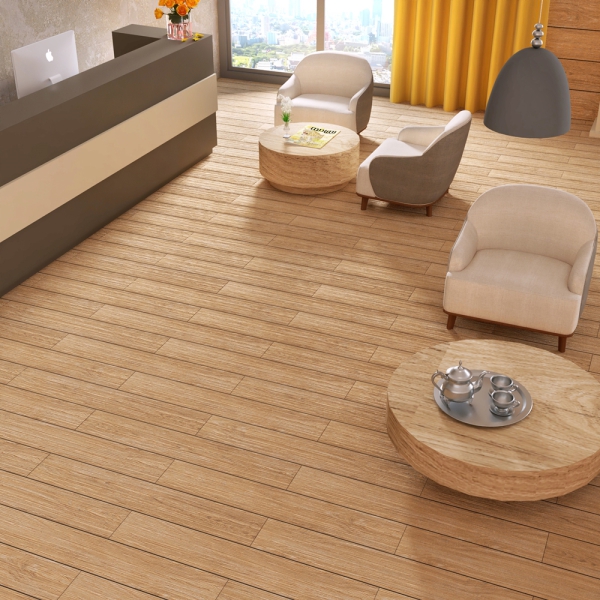 Glazed Porcelain Tiles Wood Look Victor Beige