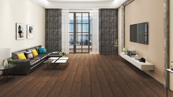 Glazed Porcelain Tiles Wood Look Forest Grey