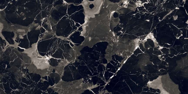 Glazed Porcelain Tiles Marble Look Black Rose