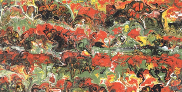 Glazed Porcelain Tiles Marble Look Luxury Red