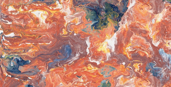 Glazed Porcelain Tiles Marble Look Thar Red