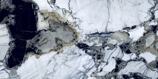 Glazed Porcelain Tiles Marble Look Volga White