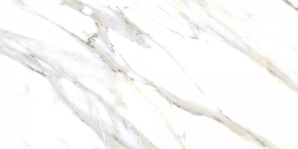 Glazed Porcelain Tiles Marble Look Ariston White