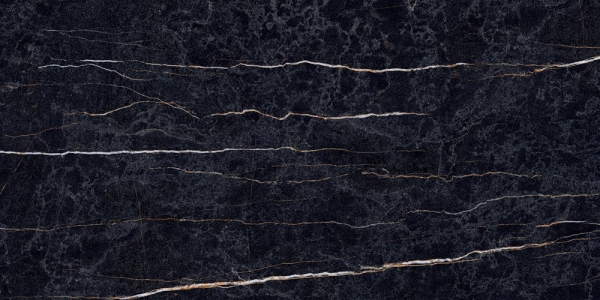 Glazed Porcelain Tiles Marble Look Belvedor Black