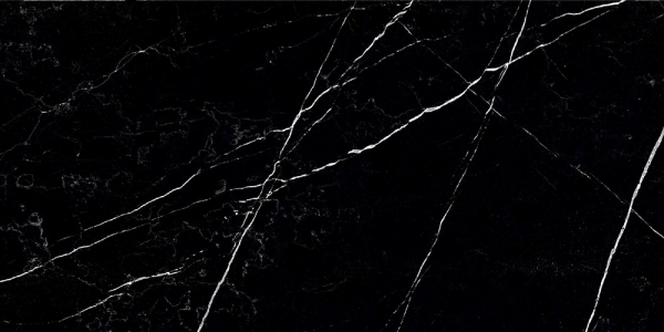 Glazed Porcelain Tiles Marble Look Blend Black