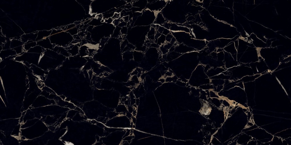 Glazed Porcelain Tiles Marble Look California Black