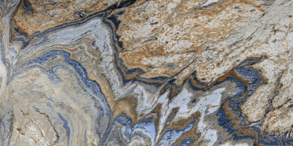 Glazed Porcelain Tiles Marble Look Endeavour Blue