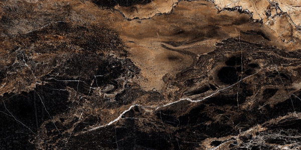 Glazed Porcelain Tiles Marble Look Lapetus Black