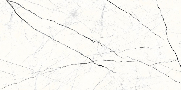 Glazed Porcelain Tiles Marble Look Marquina White