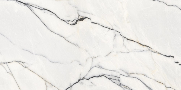 Glazed Porcelain Tiles Marble Look Siver Spider