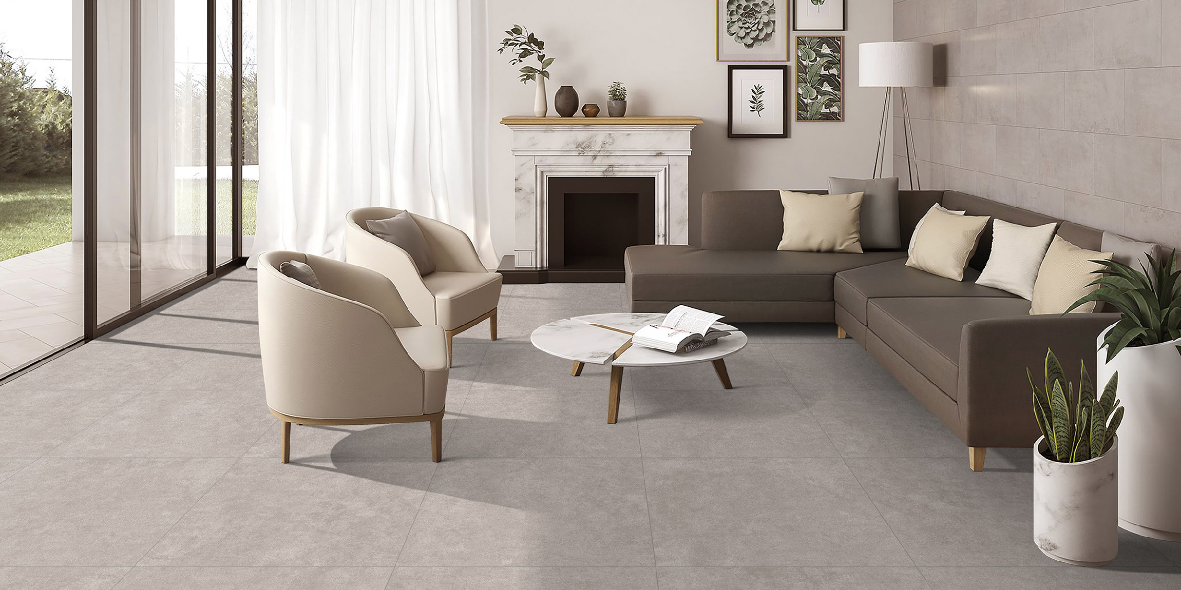 Concrete Effect Porcelain Tile